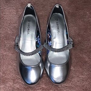 Silver little girls heels! Size 13Y